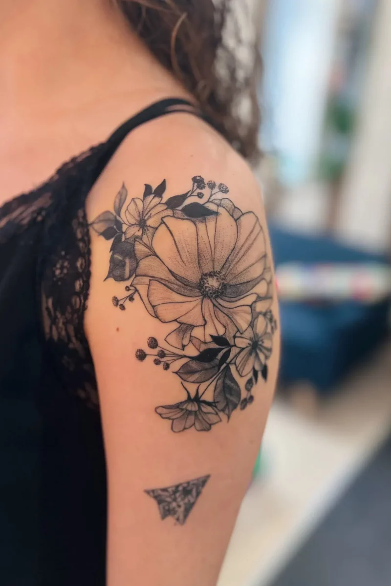 tatouage floral