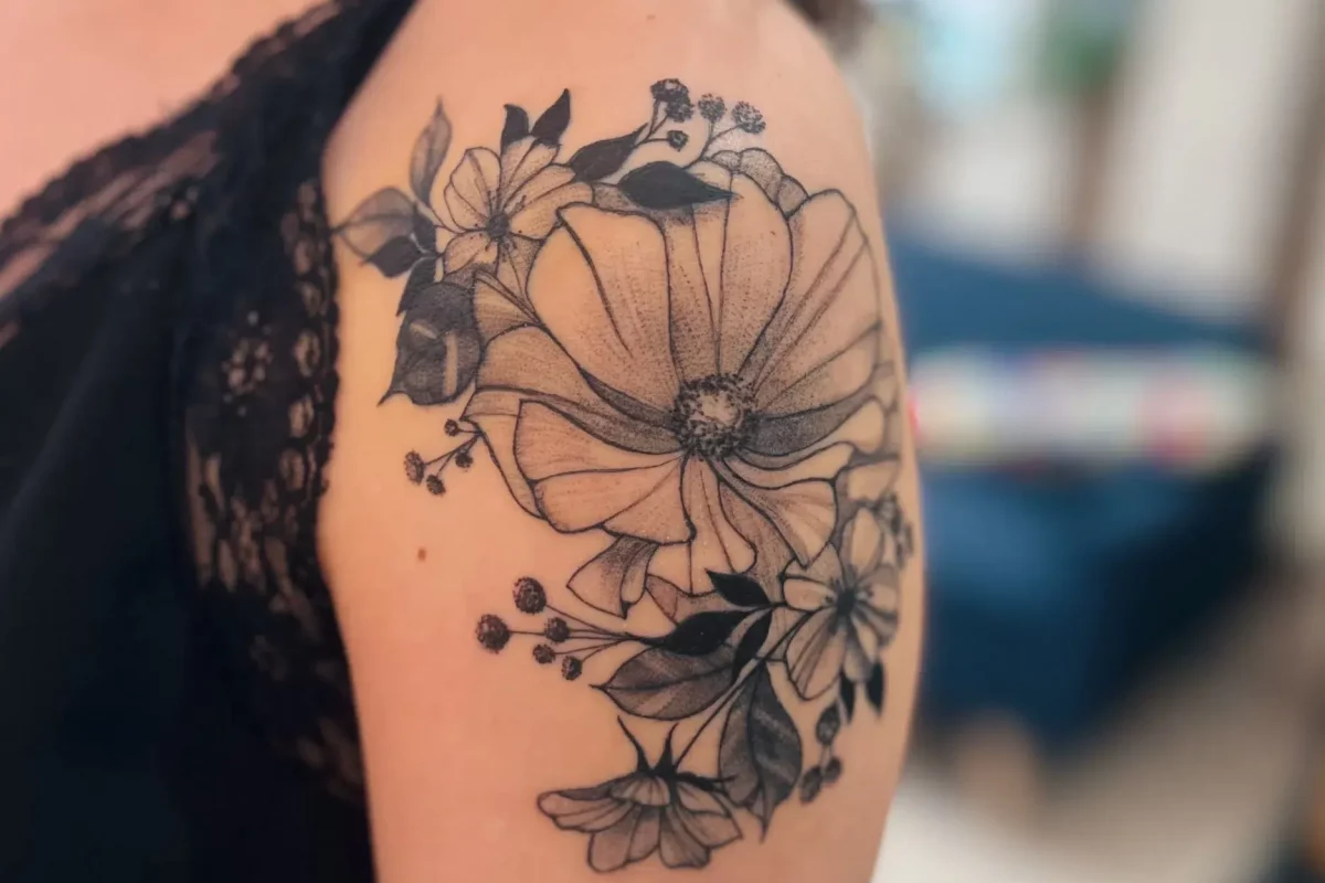 tatouage floral